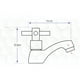 thumbnail image 2 of Llave sencilla en cruz de lavabo cromado MB-303i, 2 of 4