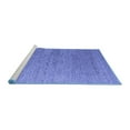 thumbnail image 2 of Ahgly Company Machine Washable Indoor Square Abstract Blue Modern Area Rugs, 5' Square, 2 of 4