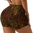 thumbnail image 2 of Kdxio Orange Dreamcatcher Print Workout Shorts for Women Seamless Soft Smooth Gym Yoga Scrunch Active Shorts, 2 of 5