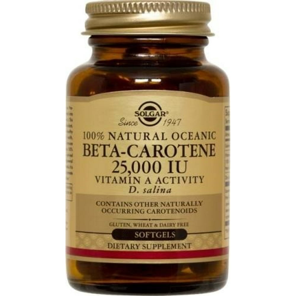 Solgar Natural Oceanic BetaCarotene 25000 IU 90 Softgels Walmart