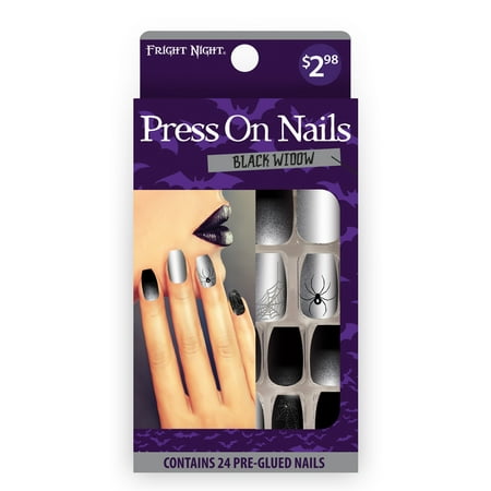 Fright Night Black Widow Nails, 24 Nails