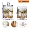 thumbnail image 5 of Yayeee 2 Pack Qtip Holder Bathroom Cotton Swab Canister with Lid Clear Dispenser Set, Cute Halloween Pumpkins, 5 of 6