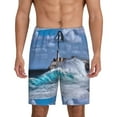 thumbnail image 2 of Daiia Lighthouse in Havana Mens Woven Stretch Pajama Short,Short Pajama Pants-X-Large, 2 of 9