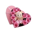 thumbnail image 3 of Caja de flores de rosas de jabón, flor artificial con muñeco de oso, adorno de flores de imitación, flores de jabón para boda, regalo Día de la, 3 of 10