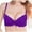 Purple, variant on HVOBTTY Women's Daily Bra, Bras for Women, Fashion Women Solid Color Steel Rings Lace Pad Gathering Daily Bra Black, L