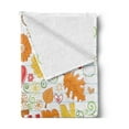 thumbnail image 2 of Fall Soft Flannel Fleece Throw Blanket, I Love Autumn Sketchy Notebook Doodle Art with Pumpkins Leaves and Autumn Flowers, Cozy Plush for Indoor and Outdoor Use, 60" x 80", Multicolor, by Ambesonne, 2 of 5