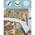 thumbnail image 4 of Quilts Twin-XL Size Bedding Set, Paisley Boho Floral Lightweight Quilted Comforter, Vintage Flowers Botanical Soft Reversible Bedspread Coverlet with Pillow Covers for All Season, 68" x 98", 4 of 7