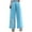 Light Blue, variant on Womens Sports Pants Decorative Embroidery High Waist Wide Leg Soft Fabric Relaxed Silhouette for Active Wear Black XXXL