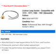 thumbnail image 2 of License Lamp Socket - Compatible with 1973 - 1977, 1980 - 1981 Oldsmobile Cutlass 1974 1975 1976, 2 of 2