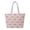 Pink Goose Bow Print, variant on XYZCANDO Red Christmas Santa Snowman Print Quilted Shoulder Tote Bag Large Capacity Reusable Handbag for Holiday Shopping Grocery Travel Daily Use