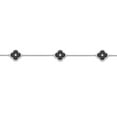 thumbnail image 2 of Lavari Jewelers Flora Women's Black Onyx Three-Station Flower Bracelet in 925 Sterling Silver with Cubic Zirconia Halo - 7-8 Inch Adjustable Cable Chain, 2 of 7