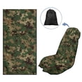 thumbnail image 5 of Xixirimido Army Green Camouflage Print Car Seat Cover Towel Sweatproof Gym Seat Protector with Non-Slip Backing Universal Fit Front Seat Mat for Sports, Beach, Swimming2Pack, 5 of 8
