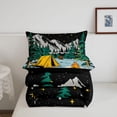 thumbnail image 5 of Catabedysis Starry Camping Full Size Comforter Sets,Bear Tent Print Bedding Comforter Set For Boys,Multicolor,Black Reversible,3pcs,1 Comforter and 2 Pillowcases, 5 of 7