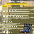 thumbnail image 3 of VEVOR Hydraulic Flaring Tool Kit, 45° Double Flaring Tool, Brake Repair Brake Flaring Tools for 3/16"-1/2", Brake Flare Tool with Tube Cutter and Deburrer, 32 PCS Tube Flaring Tools for Copper Lines, 3 of 9
