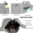 thumbnail image 6 of KXF Nylon Crossboby Bag for Women - Waterproof Zipper Multi-pocket Travel Shoulder Bag Purse Wallet (Gray), 6 of 8