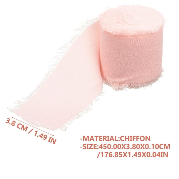 Raindrops Raw Chiffon Ribbon Colorful Silk for Wrapping Gift Bride Gifts Pink