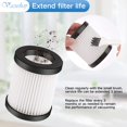 thumbnail image 2 of 6 Packs High-Density  HEPA Filters For  XL-618  XL-618A PRO  X8  M8-PRO Cordless Vacuum Cleaner Part, 2 of 6