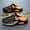 Black Orange, variant on Color Gradient Thick Sole Unisex Clogs, Summer EVA 2-in-1 Non-slip Slides, Trendy Closed-toe Outdoor Beach Shoes