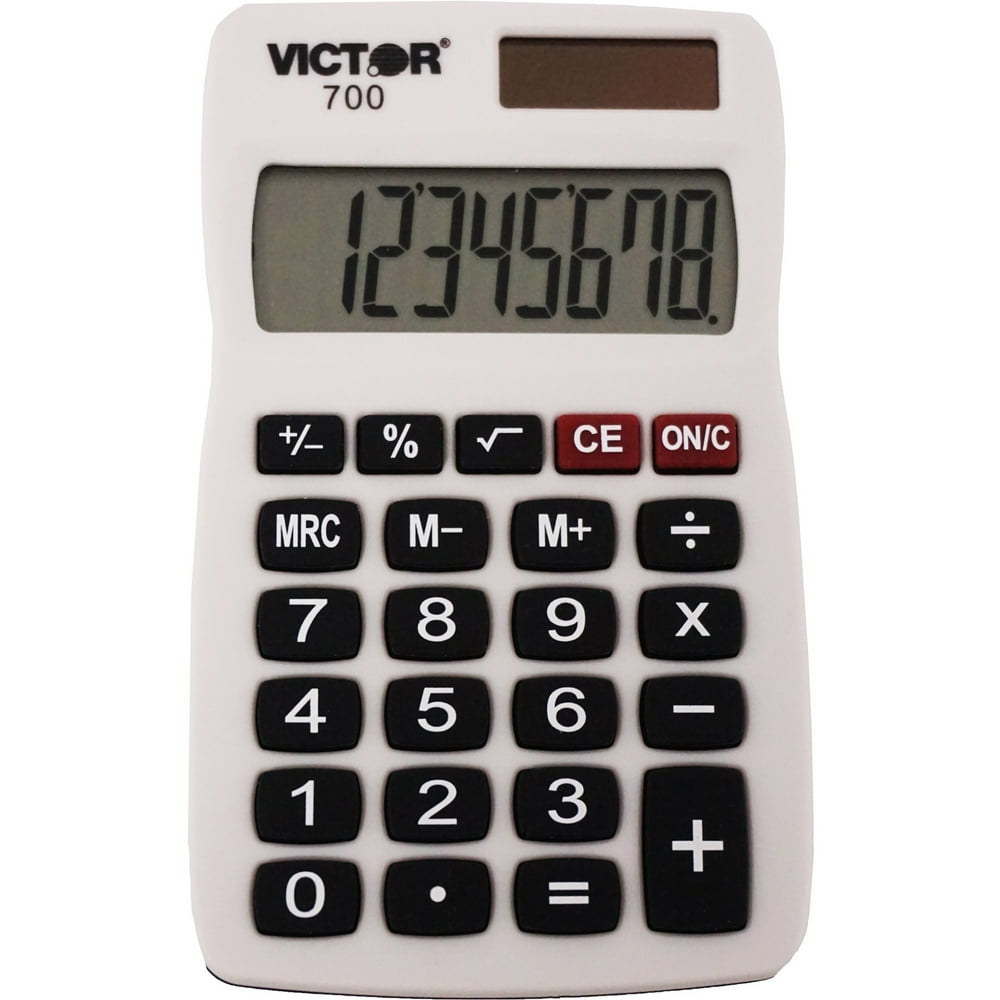 Victor, VCT700, 700 Pocket Calculator, 1 Each, Gray
