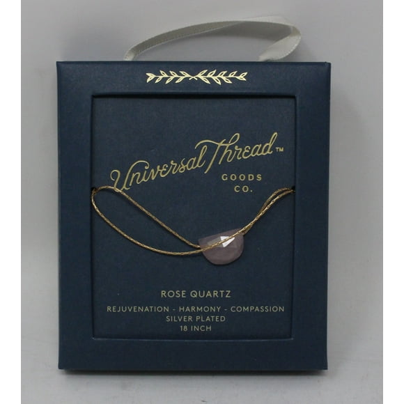 Universal Thread Goods Co. Rose Quartz Worn Gold Necklace