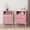 Pink, variant on May in Color Pink Fluted Nightstand with 2 Drawers Set of 2, Modern Wooden Sofa Table with Storage for Small Spaces, Tall End Table for Bedroom,Living Room, Couch Coffee Table