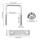 thumbnail image 2 of 4 Uds M6 pernos en U cuadrados sujetador de pernos en U para tubería de Hardware Industrial diámetro exterior perno en U cubierta de barco marino, 2 of 5