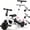 White, variant on TNTANTS 4 in 1 Toddler Bike, Kids Tricycle for 1-5 Years Old, Toddler Tricycle for Boy Girl, Baby Balance Bike with Parent Steering Push Handle, Removable Pedal, Adjustable Seat Yellow