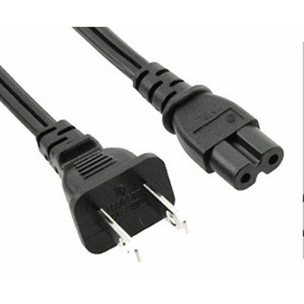 2prong AC Power Supply Cord Cable Adapter (6ft)