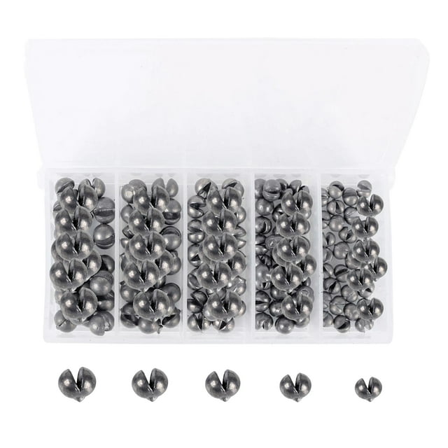 100/120x Split Weights Sinker Weights with Storage Box - 120pcs