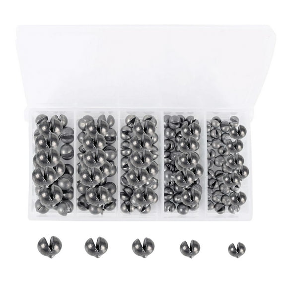 120pcs Fishing Weights HTS Round SINKER W/ CASE