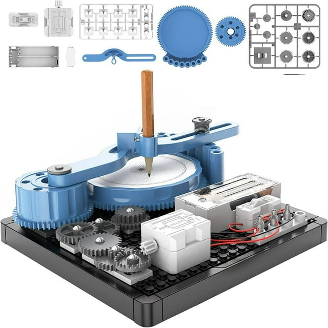 OUSITAID STEM Toys Mechanical Painting Science Kit Exploration Kit for Circuit and Gear Principles Electronics Building Kit for Kids Ages 8+ Educational Scientific Tools for 8+ Years Old