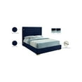 thumbnail image 2 of Meridian Furniture Nora Navy Velvet Queen Bed with Gold/Chrome Legs Included, 2 of 15