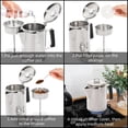 thumbnail image 4 of Camping Coffee Pot Stainless Steel, Coffee Pot Outdoors, Durable Stove Top Brew Coffee Maker on Fire, Ideal for Group Camping, Hiking, Backpacking, RV and Travel, 9 Cups, 4 of 8