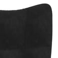 thumbnail image 4 of vidaXL Chaise de Détente Velours Noir, 4 of 5