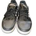 thumbnail image 4 of Ad-id-as hoops low men's black /white. Sneakers size men’s 8 Shoes footwear, 4 of 6