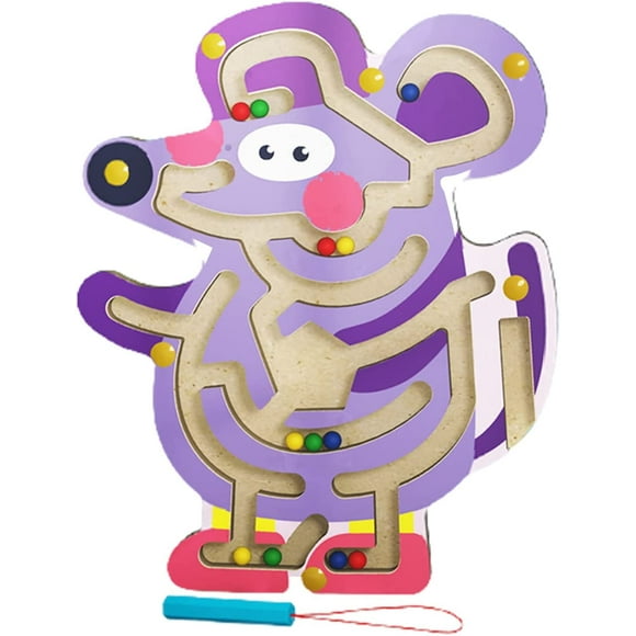 HTOOQWood Labyrinth Game, Wooden Board Game Cute Animal Puzzle Maze Ball Toys, Puzzle Game Educational Toy Gift for Kids Boys Girls Brain Teaser