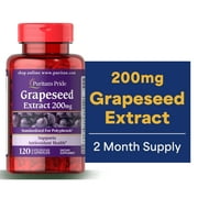 (2 pack) Puritan's Pride Grapeseed Extract 200 mg-120 Capsules