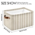 thumbnail image 4 of Yayeee Canvas Storage Basket with Handles for Shelves Fabric Bins Closet Organizer, Soft Brown Abstract Pattern, 4 of 8