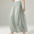thumbnail image 3 of REALiKUN Women Full/Ankle Length Elastic Pleated Retro Maxi Chiffon Long Skirt, 3 of 6