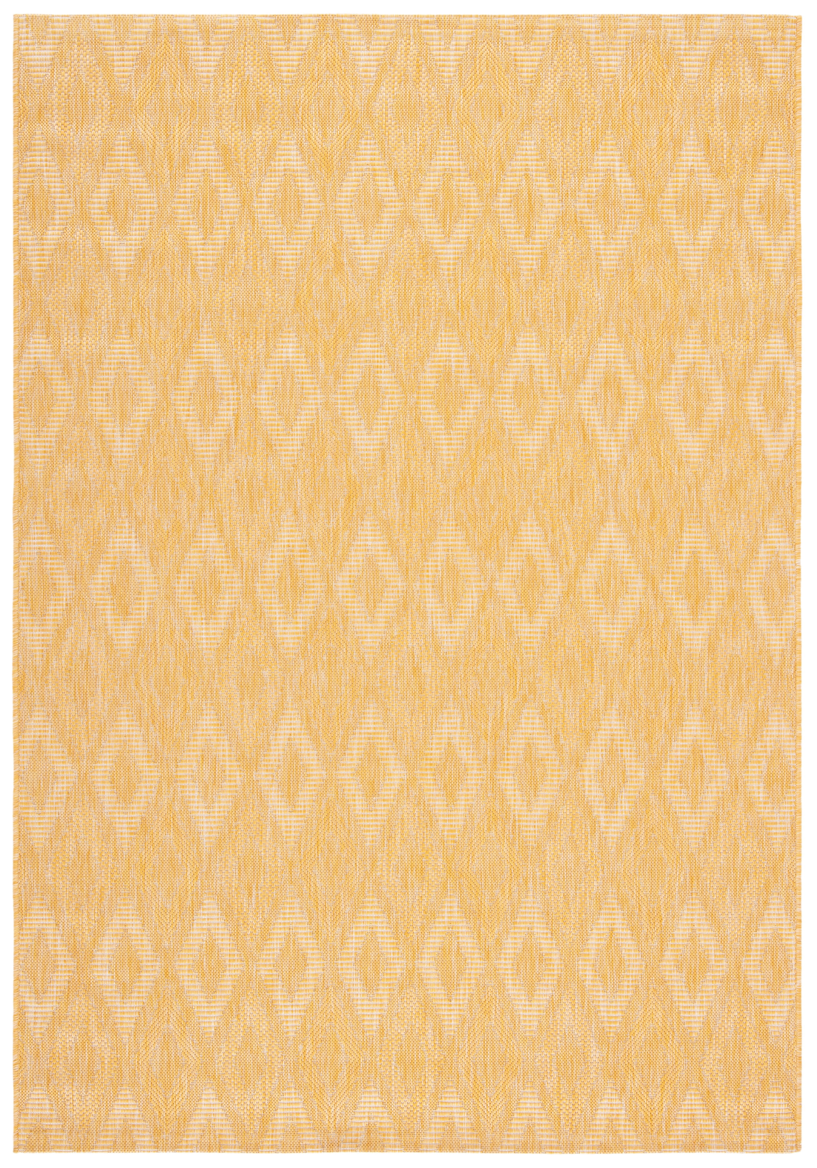 Safavieh Courtyard Teodor Geometric Indoor/Outdoor Area Rug, Gold, 4' x 5'7"