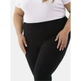 thumbnail image 5 of No Boundaries Faux Sueded Ankle Leggings, 27.5”Inseam, 1 or 2-Pack, Women's & Women's Plus Sizes XXS-4X, 5 of 9