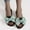 Blue, variant on Jacenvly 2024 New Women's New Summer One-Line Floral Bow Over Flat Sandals Blue Sandals for Women