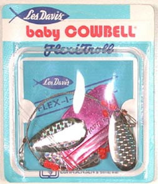 27 inch lake trolling rainbow cowbell fishing lures Hammerhead Cowbells Green Chartreuse Glow Cup Captain Chuck's II calling vibration that brings in big trout and walleye Luhr Jensen Baby Cowbell Lake