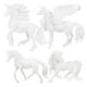 thumbnail image 1 of 4 mini estatuas de unicornio para colorear, para pintar, para niños, con diseño de unicornio, 1 of 7