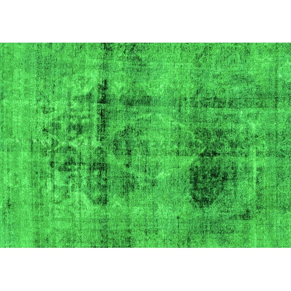 Ahgly Company Indoor Rectangle Abstract Green Modern Area Rugs, 6' x 9'