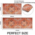 thumbnail image 3 of Boho Kitchen Rug and Mat Set of 2 Non-Slip Washable Anti-Fatigue Farmhouse Rug Floor Comfort Mat for Kitchen Sink Front, Laundry, Bathroom, Home Decor, 17x30+17x47inch, 3 of 6