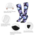 thumbnail image 5 of Fotbe blue Skull flower print Women's Men's Novelty Crew Socks Cotton Socks Knee High Socks for Walking,Running,Nurses,Pregnancy, 5 of 8