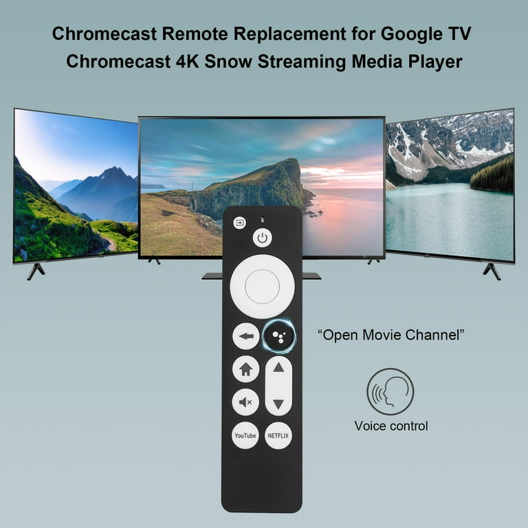 Chromecast with Google TV (4K) - Snow - Walmart.com