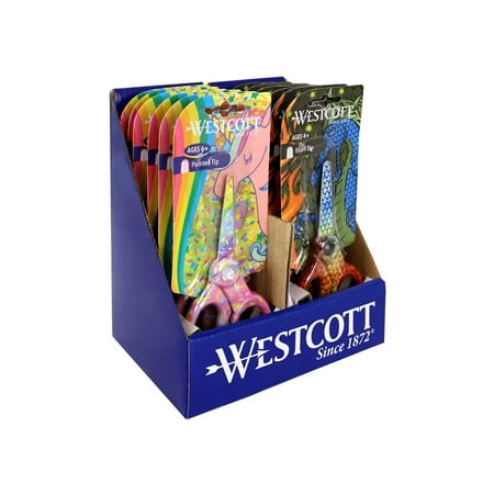 Westcott Scissors 5 in. Unicorn And Dragon POP Assorted (12 pieces)