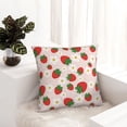 thumbnail image 5 of Wukai Strawberry Floral Premium Polyester Fleece Pillow Covers with Hidden Zipper Closure,Luxuriously Soft and Durable-12"x12", 5 of 7